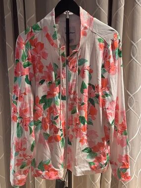 Tommy Bahama  Zip-Up jacket  with Pink & Green Floral Print